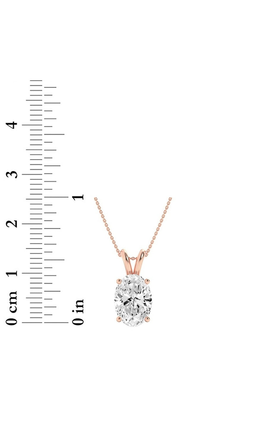 1CTW Oval Shaped Lab Grown Diamond (F/VS) Split Bale Solitaire Pendant in 14K Gold