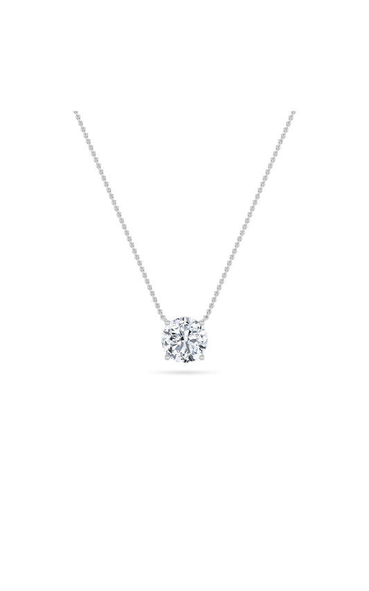 0.5Cttw Round Shaped Lab Grown Diamond (F/VS) Necklace in 14K Gold