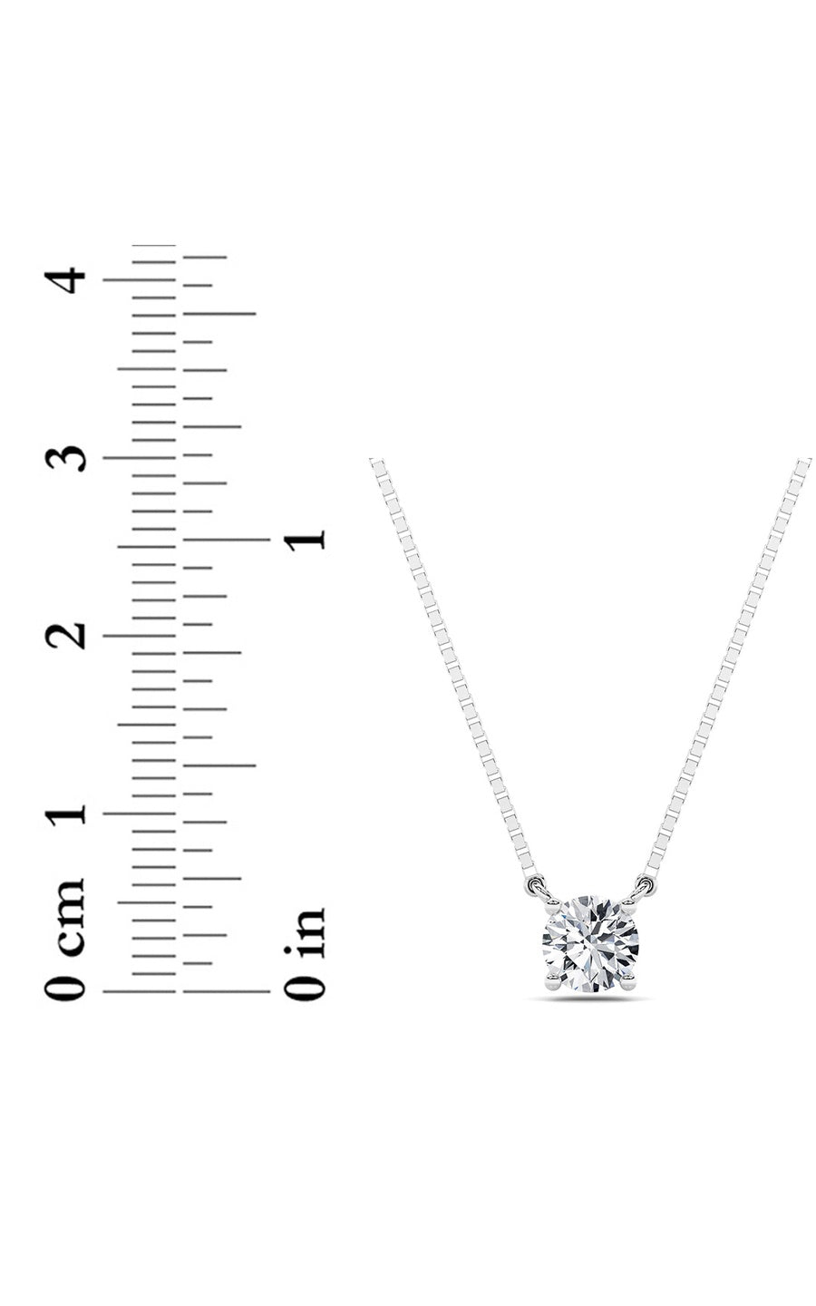 0.5Cttw Round Shaped Lab Grown Diamond (F/VS) Necklace in 14K Gold