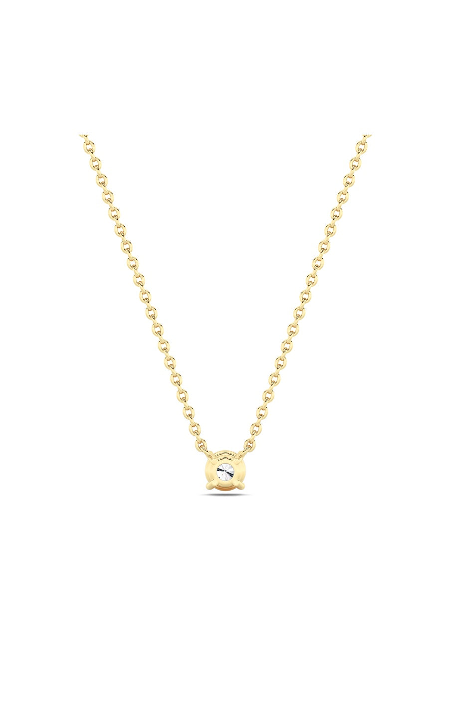 0.5Cttw Round Shaped Lab Grown Diamond (F/VS) Necklace in 14K Gold