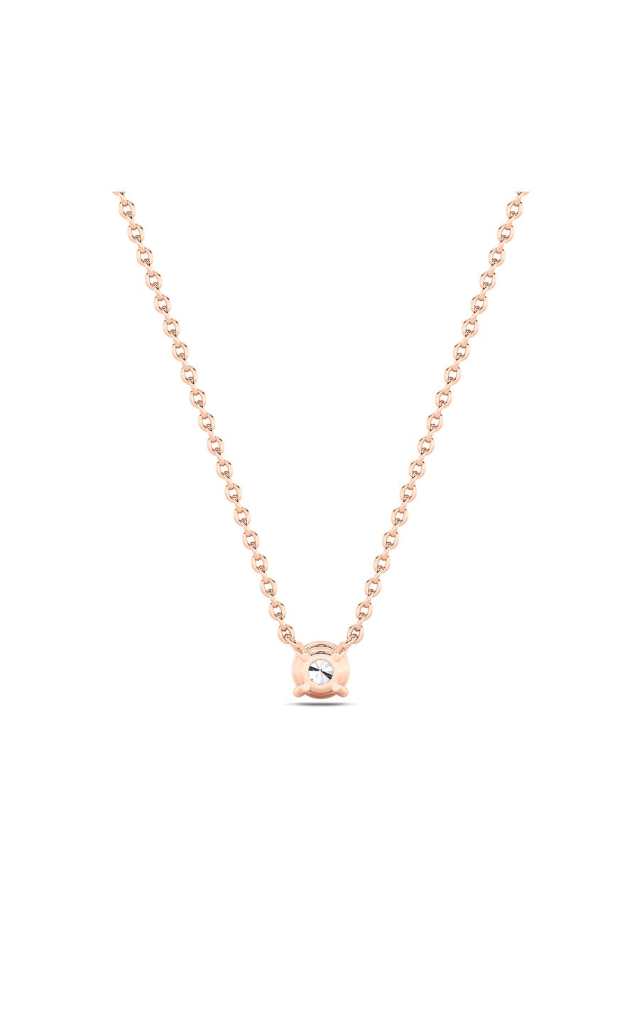 0.5Cttw Round Shaped Lab Grown Diamond (F/VS) Necklace in 14K Gold