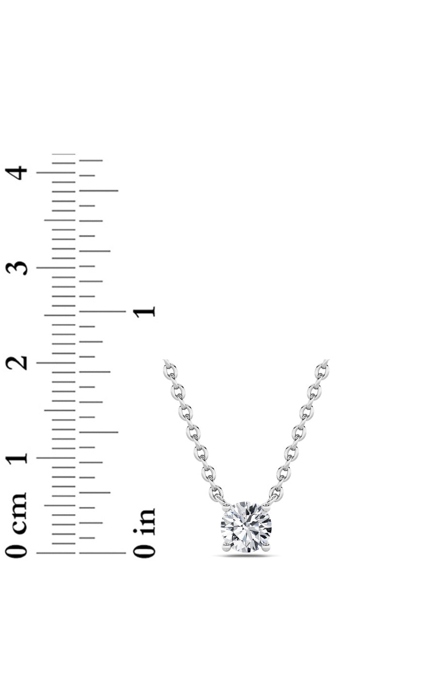 0.75Cttw Round Shaped Lab Grown Diamond (F/VS) Solitaire Necklace in 14K Gold