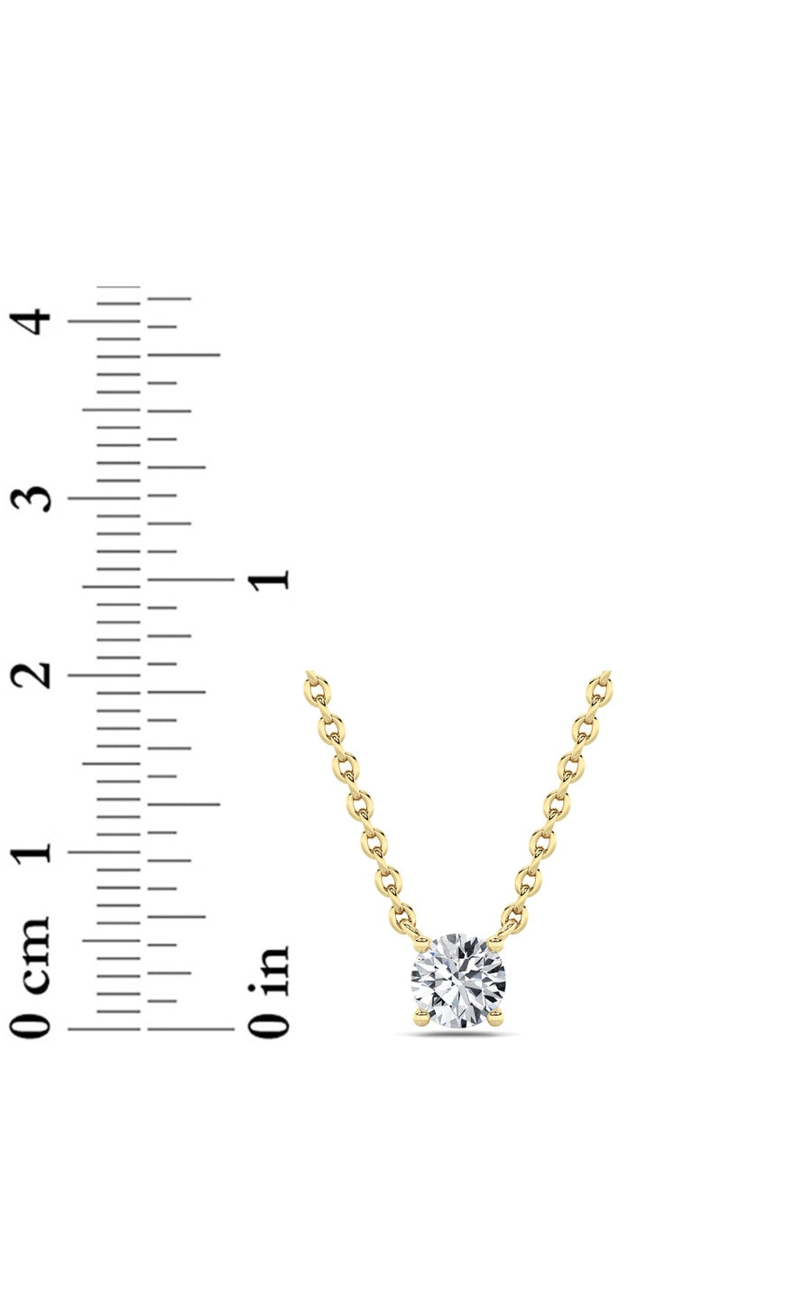 0.75Cttw Round Shaped Lab Grown Diamond (F/VS) Solitaire Necklace in 14K Gold