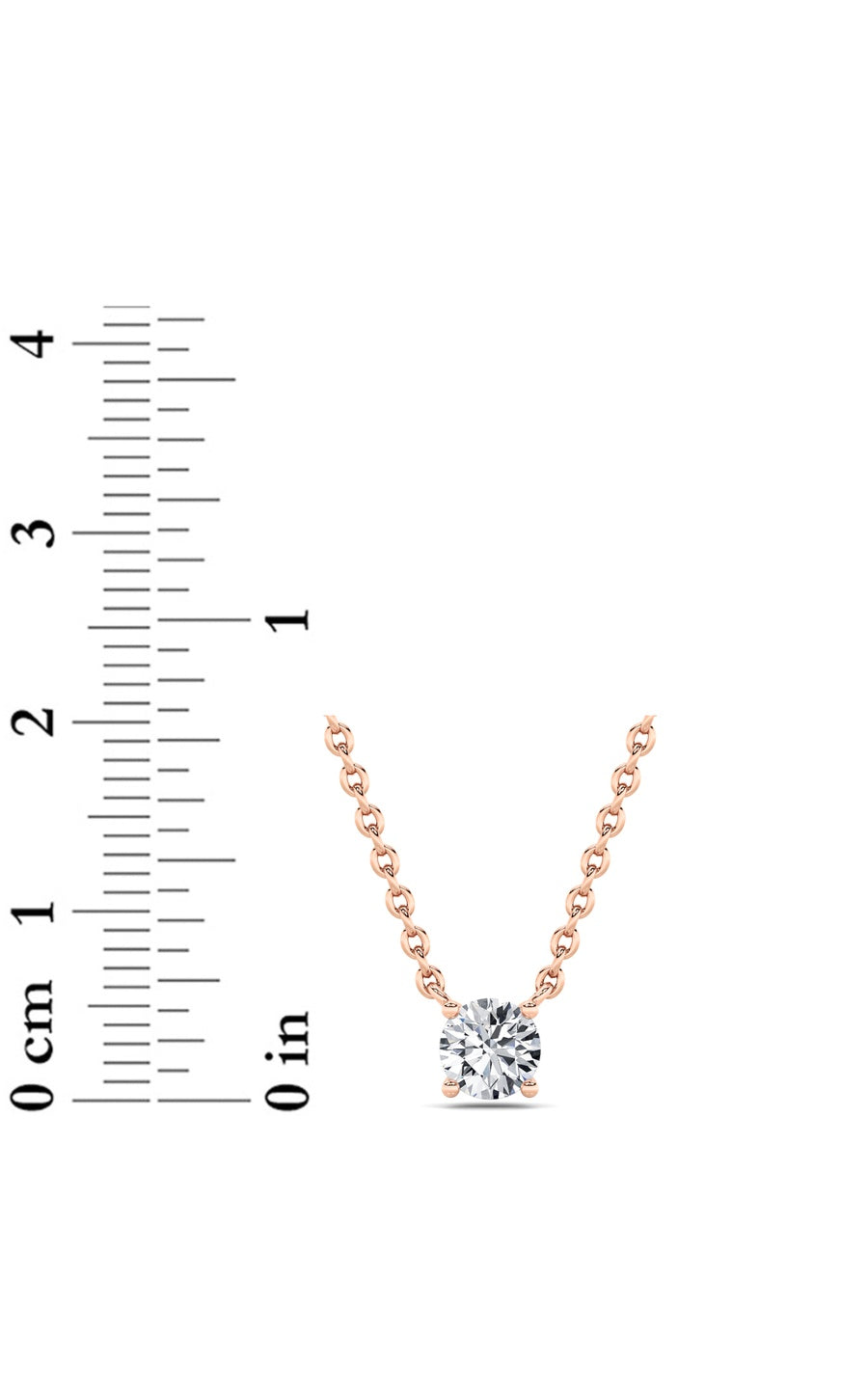 0.75Cttw Round Shaped Lab Grown Diamond (F/VS) Solitaire Necklace in 14K Gold