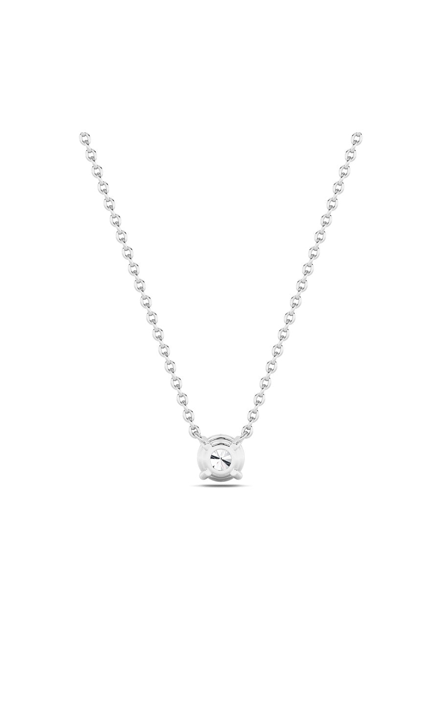 1Cttw Round Shaped Lab Grown Diamond (F/VS) Solitaire Necklace in 14K Gold