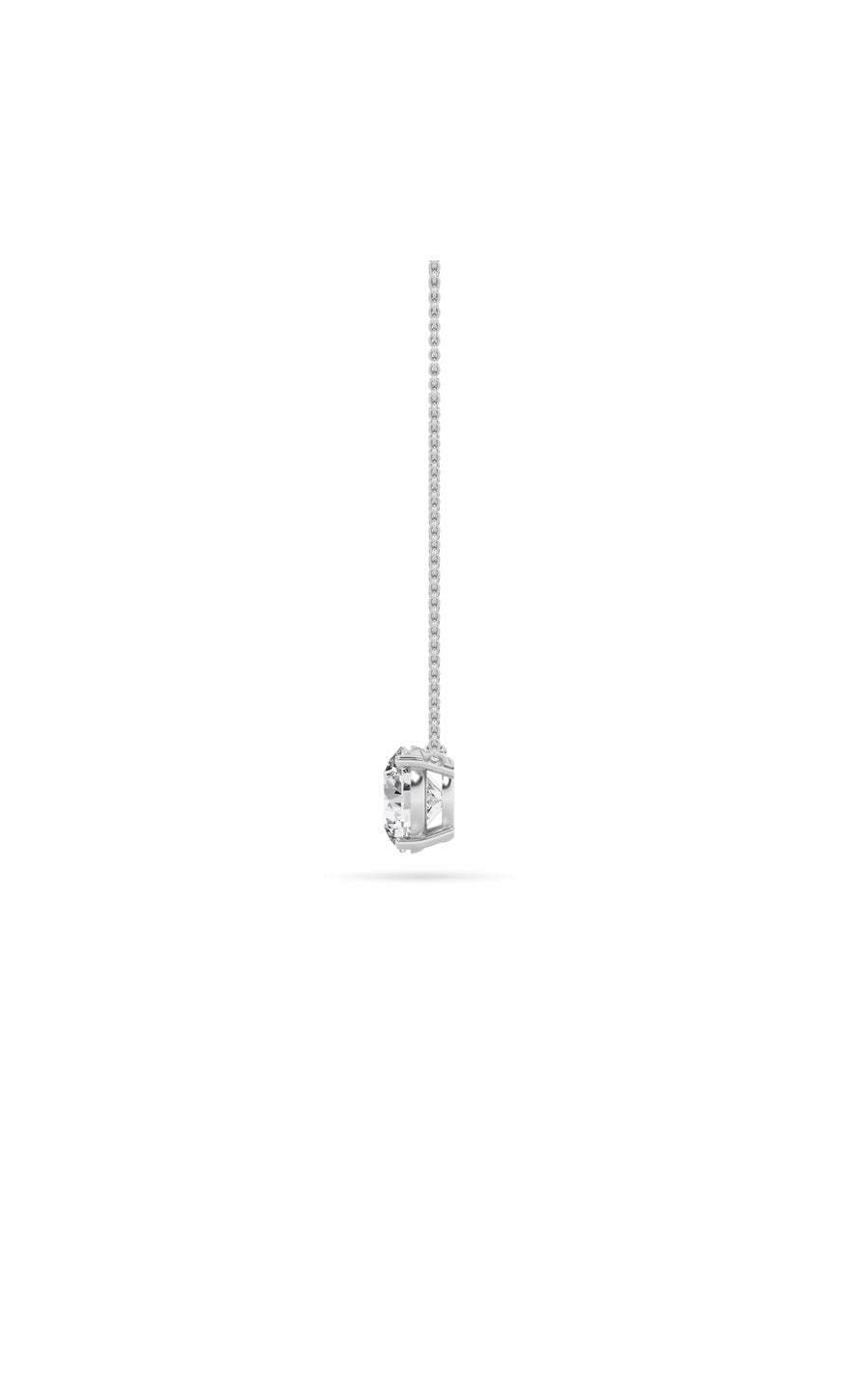 2Cttw Round Shaped Lab Grown Diamond (F/VS) Solitaire Necklace in 14K Gold