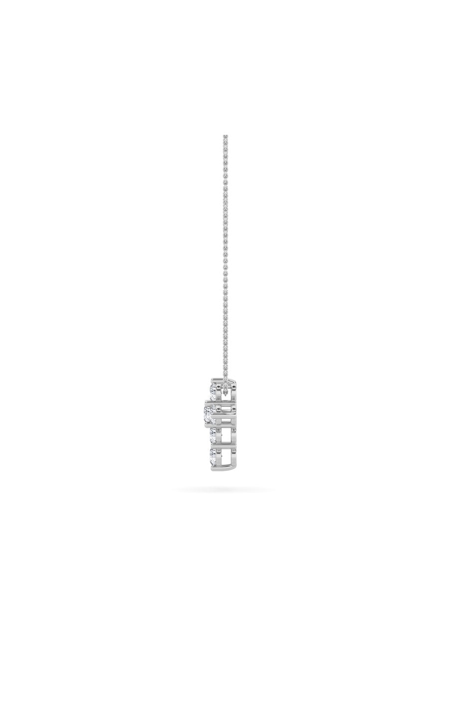 1.5Cttw Round Shaped Lab Grown Diamond (F/VS) Cross Pendant in 14K Gold