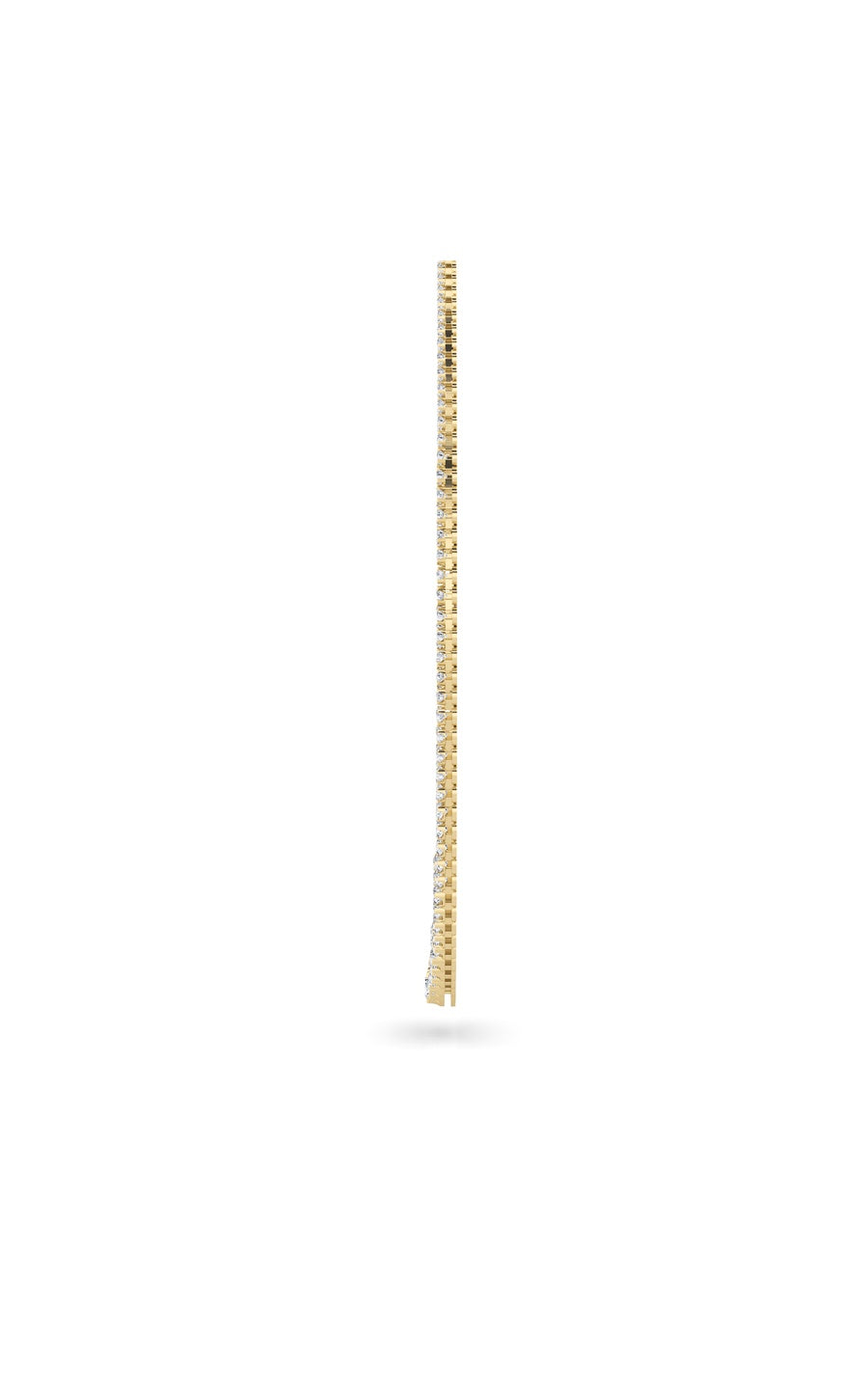 10Cttw Round Shaped Lab Grown Diamond (F/VS) Graduating Full Riviera Necklace in 14K Gold