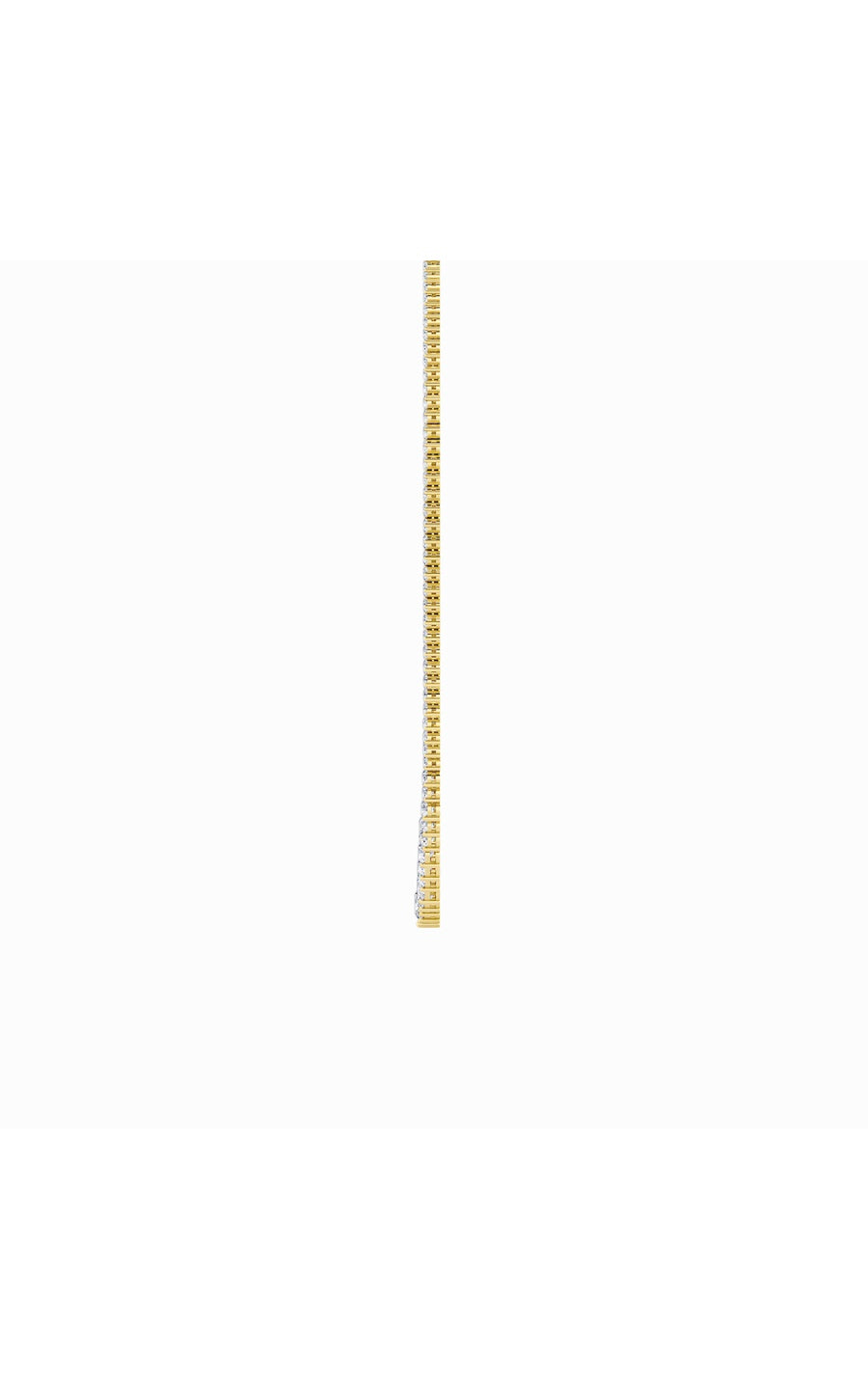 15Cttw Round Shaped Lab Grown Diamond (F/VS) ThreeProng Graduating Necklace in 14K Gold