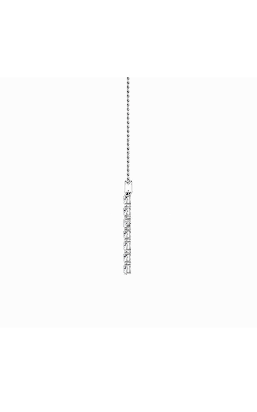 2Cttw Oval Shaped Lab Grown Diamond (F/VS) Cross Pendant in 14K Gold
