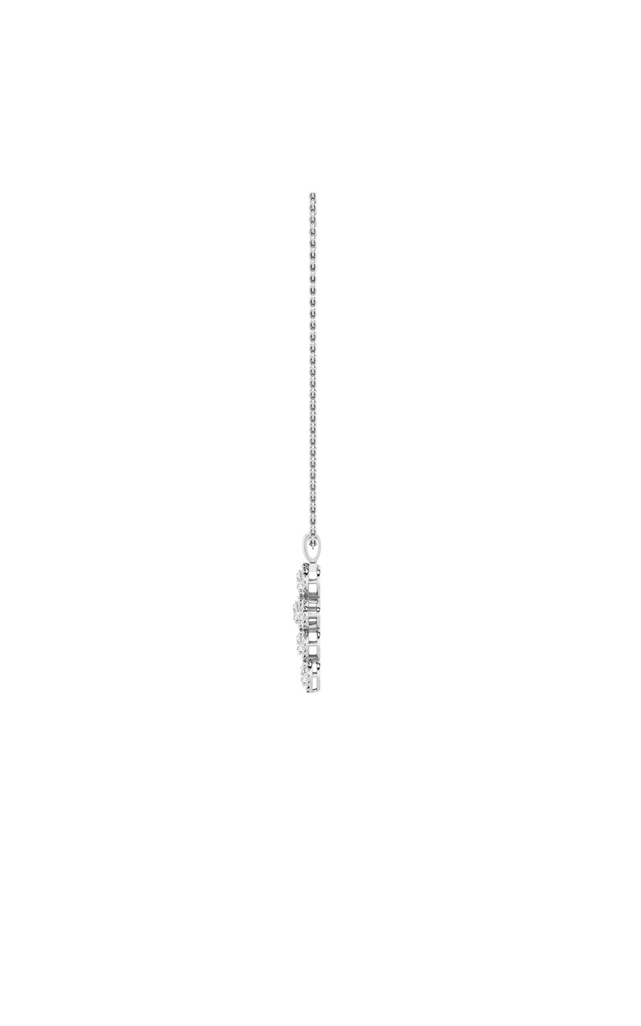 3Cttw Oval Shaped Lab Grown Diamond (F/VS) Cross Pendant in 14K Gold