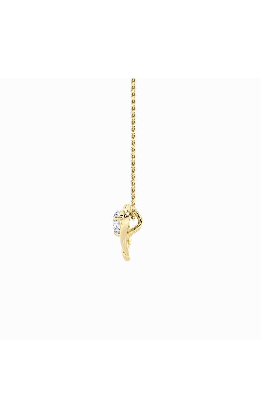 0.5Cttw Round Shaped Lab Grown Diamond (F/VS) Heart Shaped   Pendant in 14K Gold