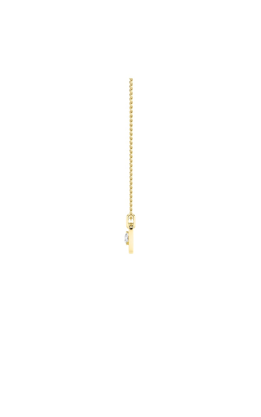 1Cttw Pear Shaped Lab Grown Diamond (F/VS) Heart Shaped Dangle Pendant in 14K Gold