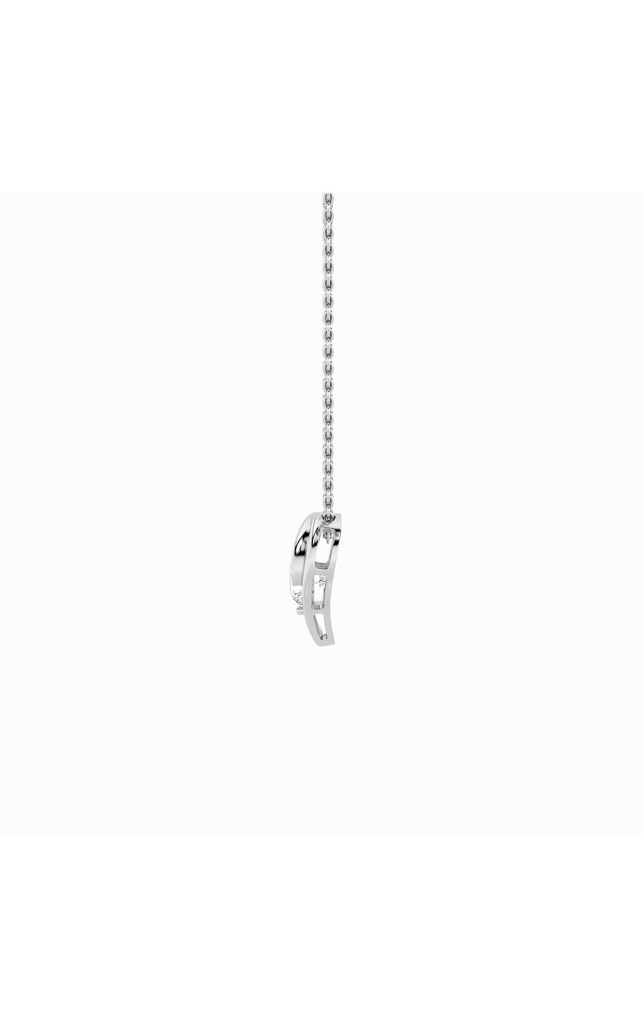 1Cttw Round Shaped Lab Grown Diamond (F/VS) HeartShaped Pendant in 14K Gold