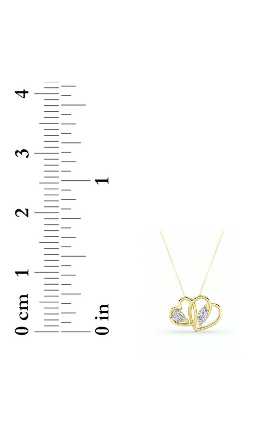 2Cttw Marquise Shaped Lab Grown Diamond (F/VS) Heart Shaped Pendant in 14K Gold