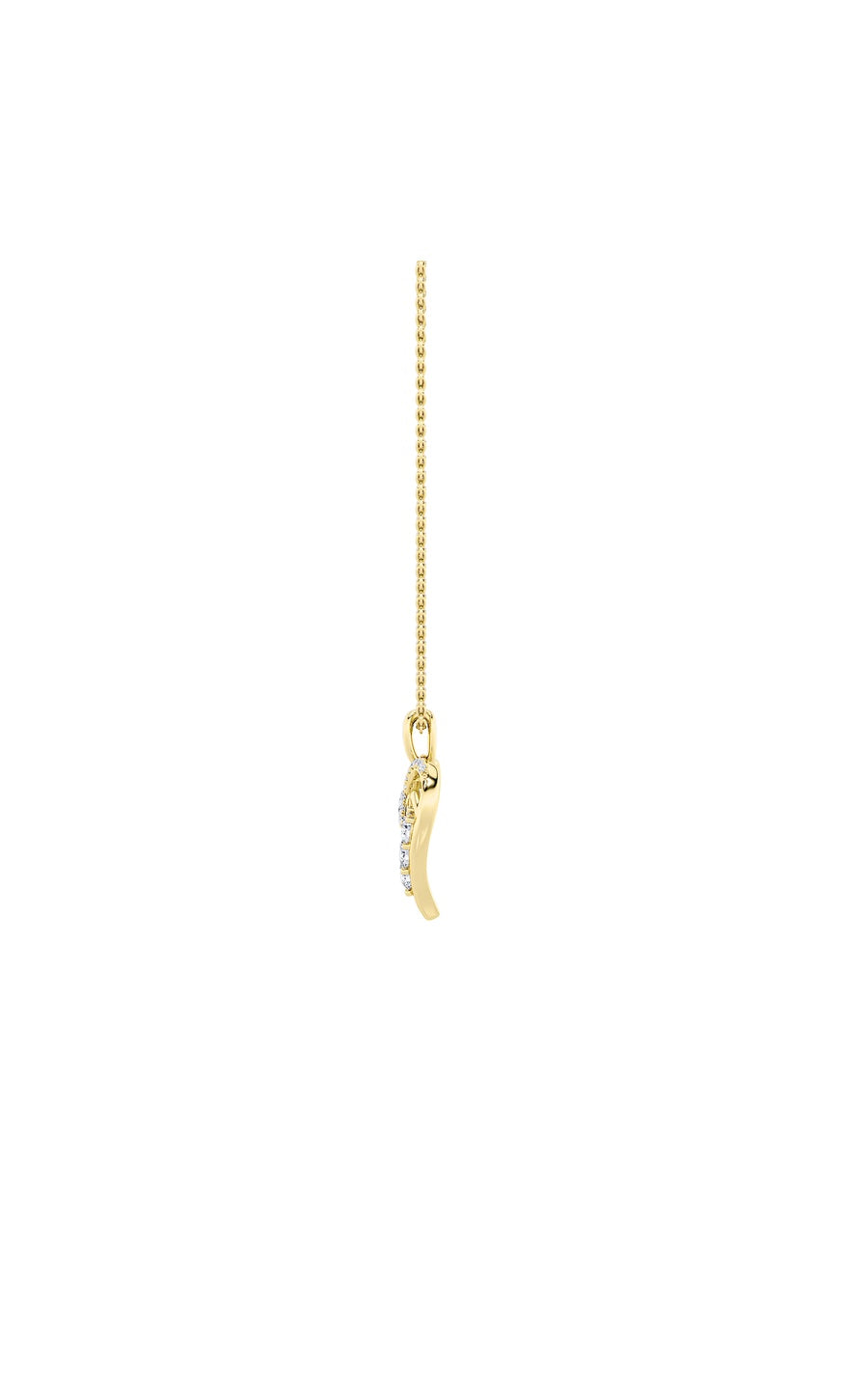 1CTW Round Shaped Lab Grown Diamond (F/VS) Heart Shaped Pendant in 14K Gold