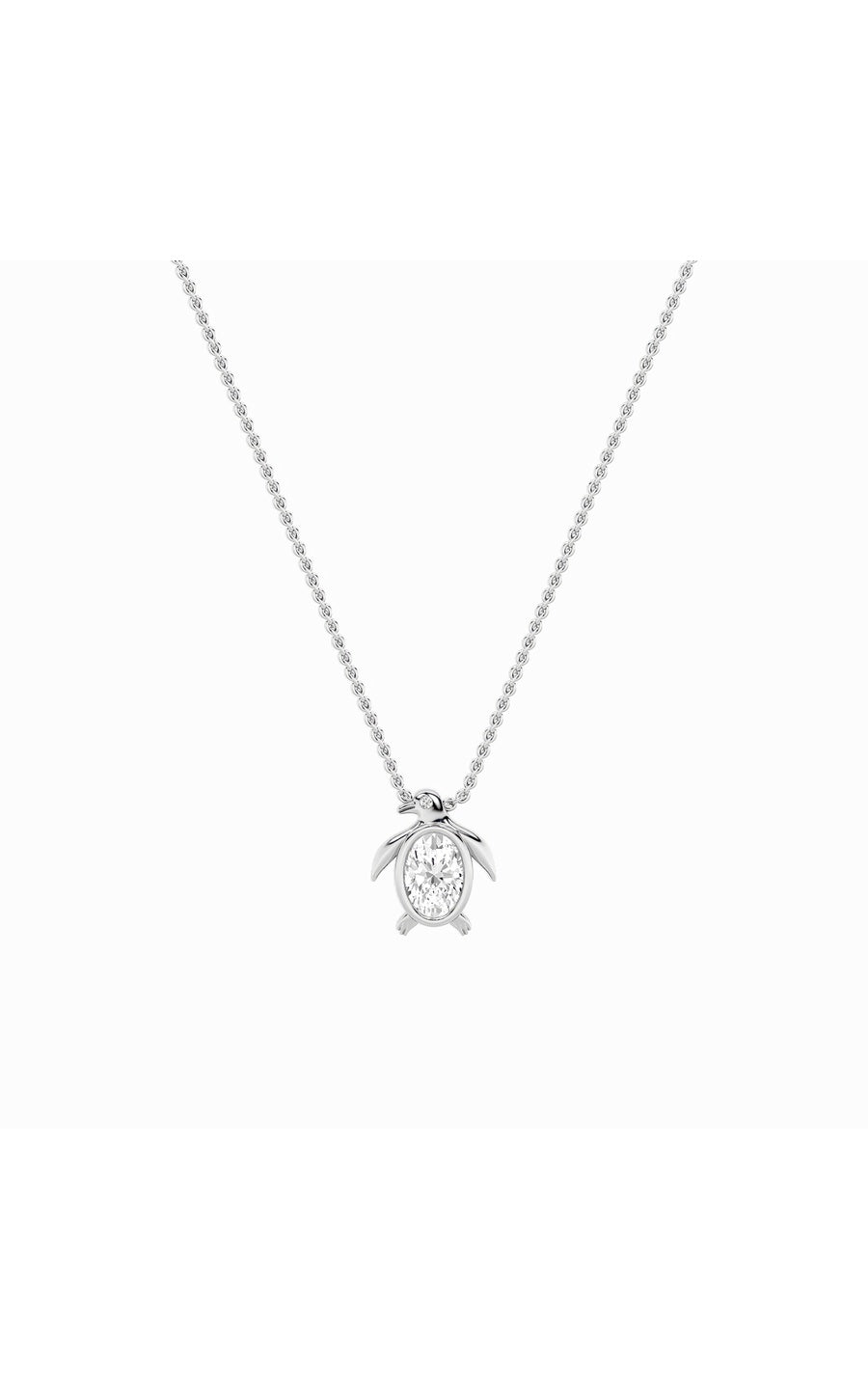 1Cttw Oval Shaped Lab Grown Diamond (F/VS)  Pendant in 14K Gold