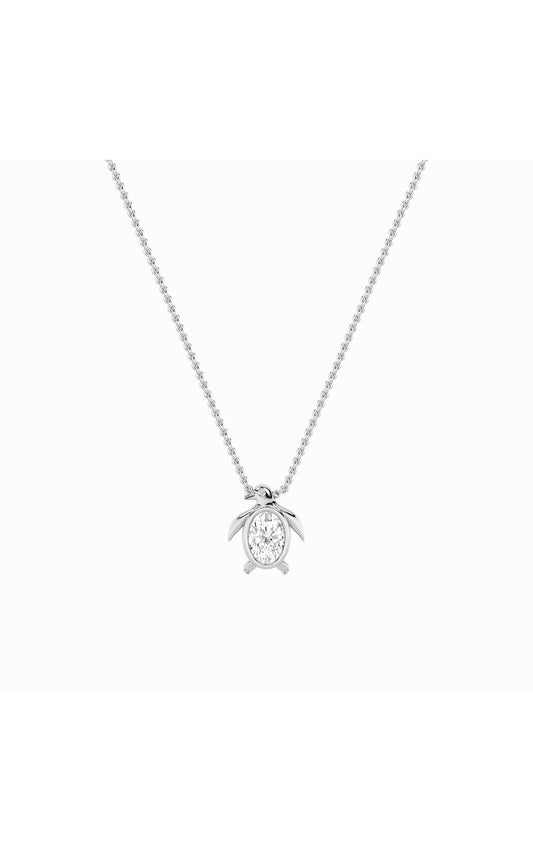 1Cttw Oval Shaped Lab Grown Diamond (F/VS)  Pendant in 14K Gold