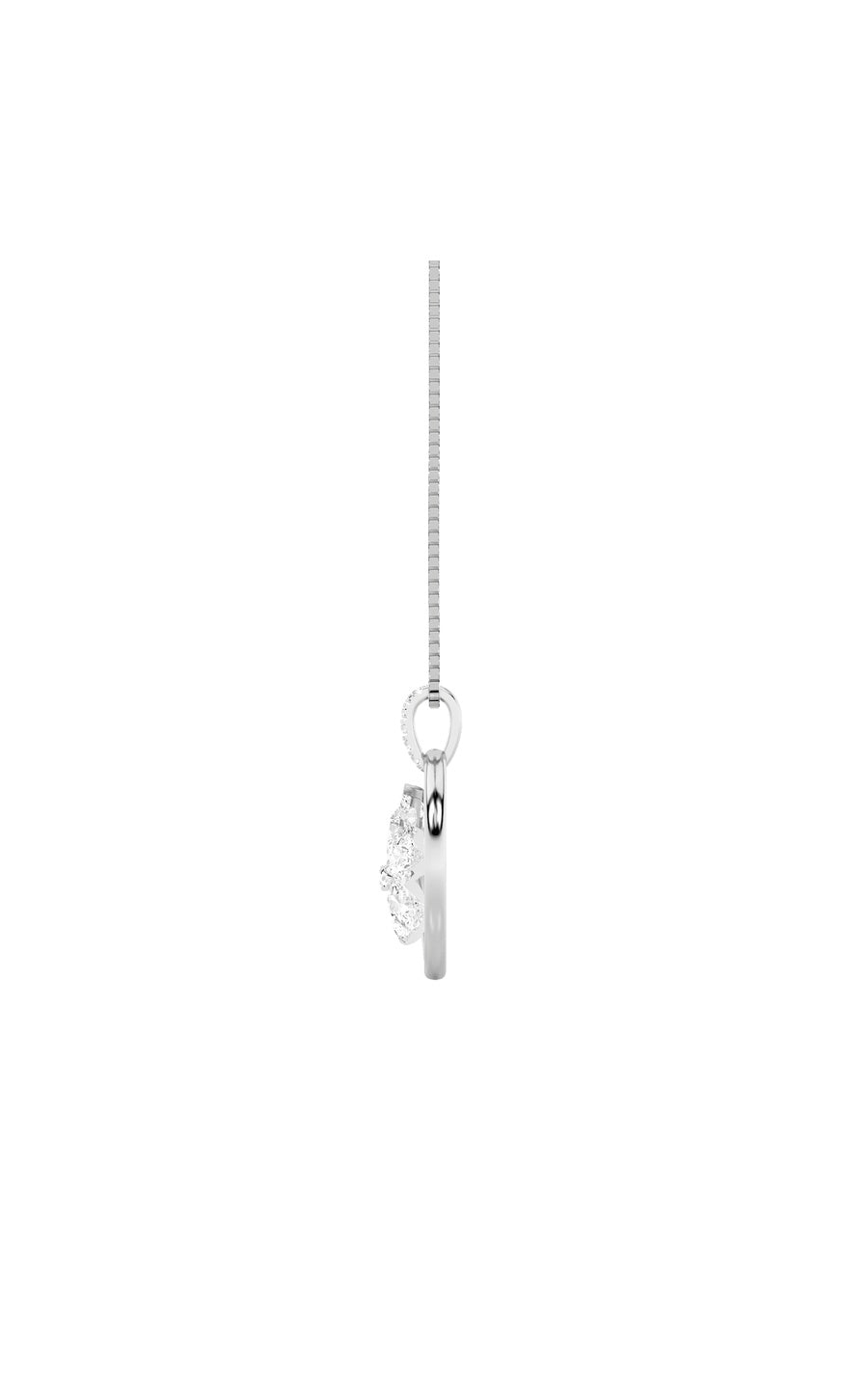 2Cttw Marquise Shaped Lab Grown Diamond (F/VS) Pendant in 14K Gold