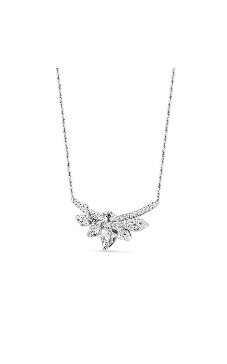 1.5Cttw Pear Shaped Lab Grown Diamond (F/VS) Necklace in 14K Gold