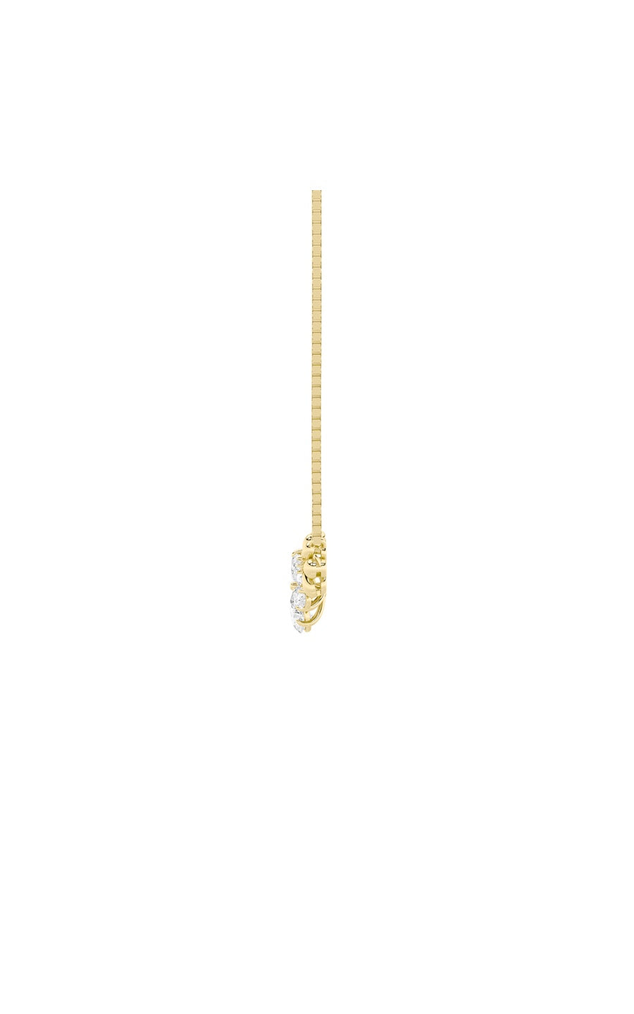 2CTW Pear Shaped Lab Grown Diamond (F/VS) Fancy Flower Necklace in 14K Gold