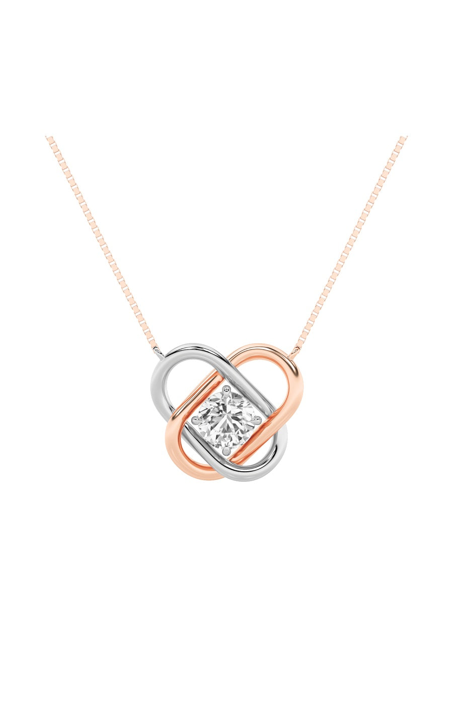 1Cttw Round Shaped Lab Grown Diamond (F/VS)  Necklace in 14K Gold