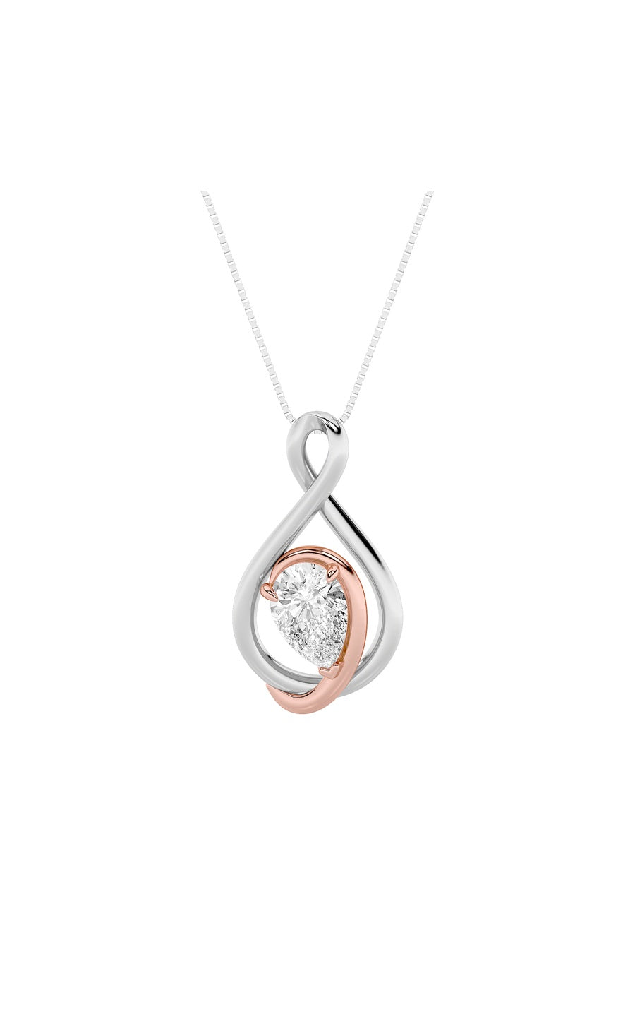 1.5Cttw Pear Shaped Lab Grown Diamond (F/VVS) Fancy Solitaire Pendant in 14K Gold