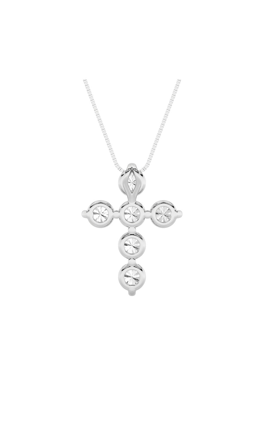 1.5Cttw Round Shaped Lab Grown Diamond (F/VS) Cross Pendant in 14K Gold