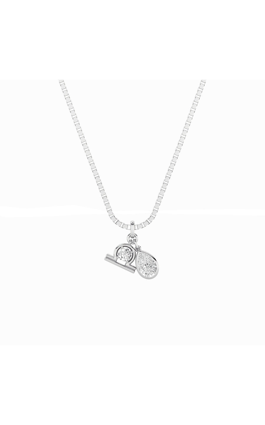 1Cttw Pear Shaped Lab Grown Diamond (F/VS) ZodiacPendant in 14K Gold