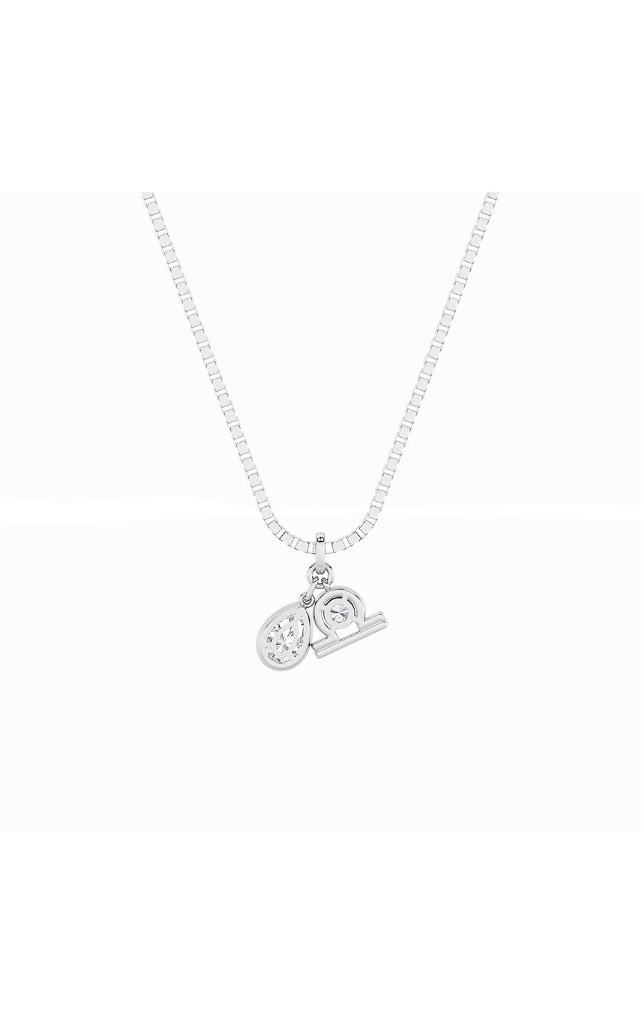 1Cttw Pear Shaped Lab Grown Diamond (F/VS) ZodiacPendant in 14K Gold