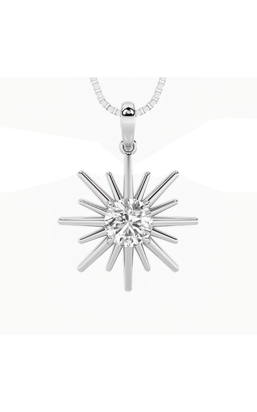 1.5Cttw Round Shaped Lab Grown Diamond (F/VS) Astralis Pendant in 14K Gold