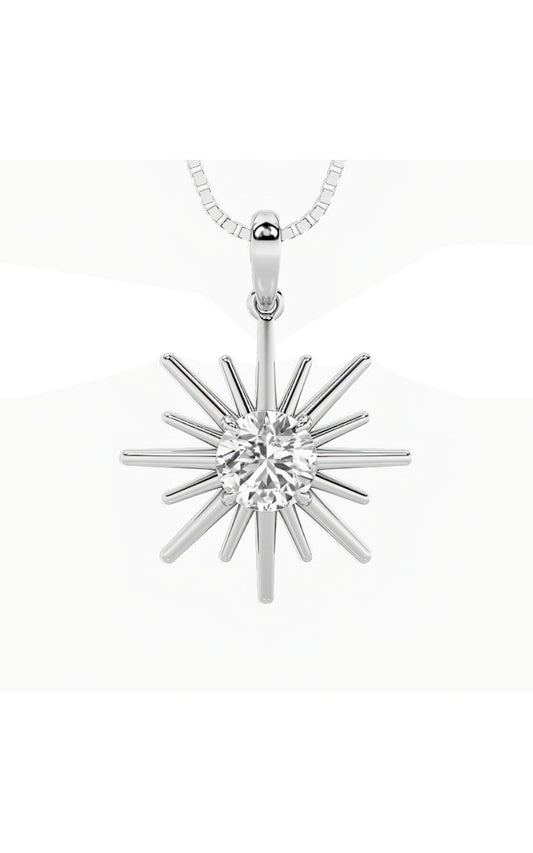 1.5Cttw Round Shaped Lab Grown Diamond (F/VS) Astralis Pendant in 14K Gold