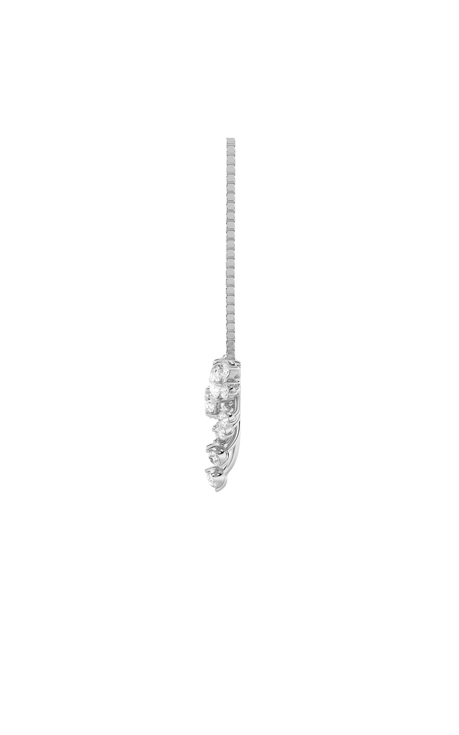 3Cttw Round Shaped Lab Grown Diamond (F/VS) Astralis Necklace in 14K Gold
