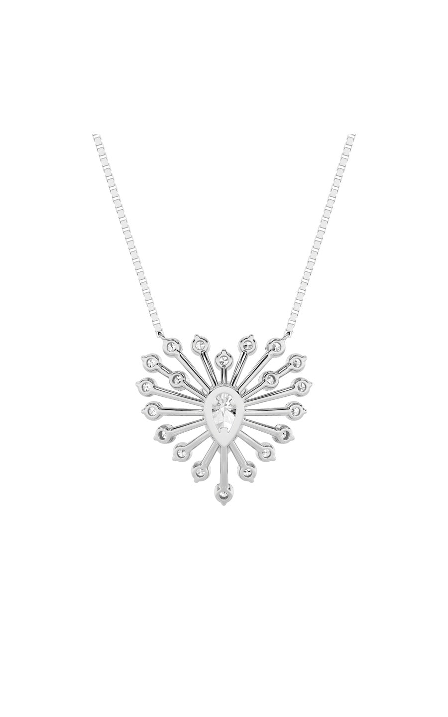 1.5Cttw Pear Shaped Lab Grown Diamond (F/VS) Astralis Necklace in 14K Gold
