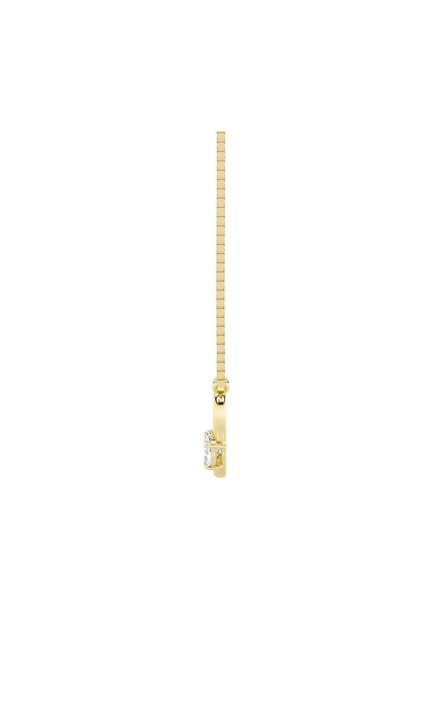 0.5Cttw Oval Shaped Lab Grown Diamond (F/VS) HeartShaped Necklace in 14K Gold