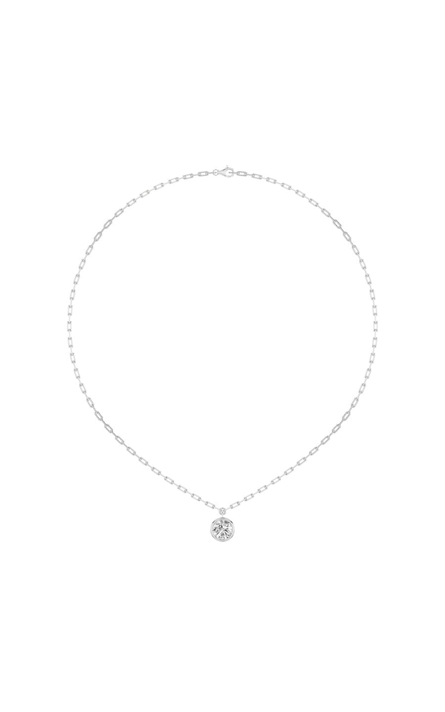 2Cttw Round Shaped Lab Grown Diamond (F/VS) StrataChic Collection Necklace in 14K Gold