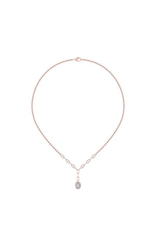 1.5Cttw Oval Shaped Lab Grown Diamond (F/VS) Solitaire Necklace in 14K Gold