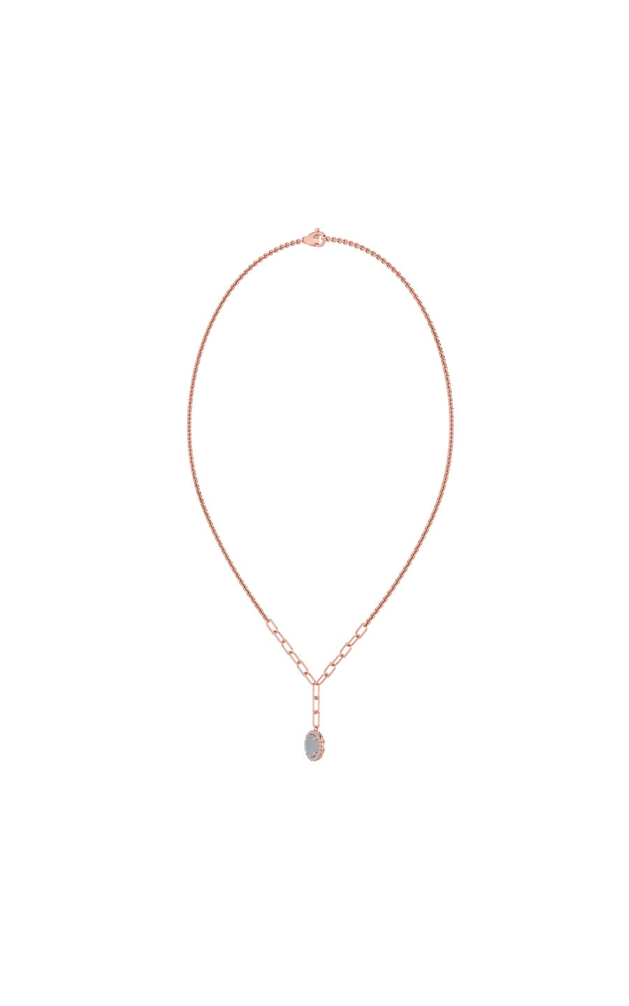 1.5Cttw Oval Shaped Lab Grown Diamond (F/VS) Solitaire Necklace in 14K Gold