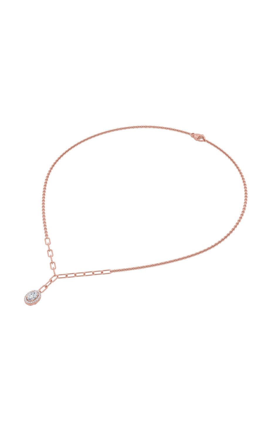 1.5Cttw Oval Shaped Lab Grown Diamond (F/VS) Solitaire Necklace in 14K Gold