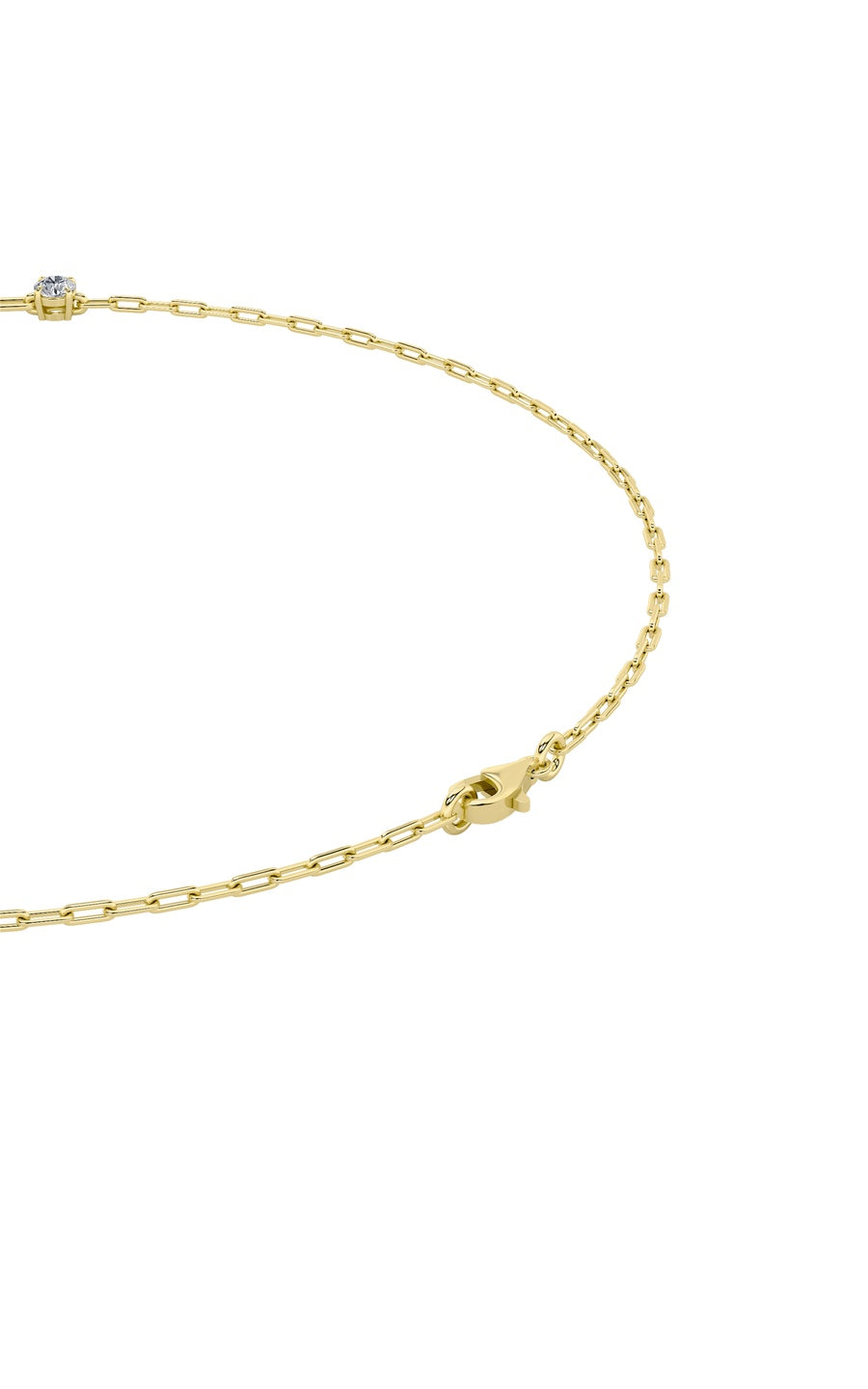 4Cttw Emerald, Pear, Oval and Round Shaped Lab Grown Diamond (F/VS) Station Necklace in 14K Gold