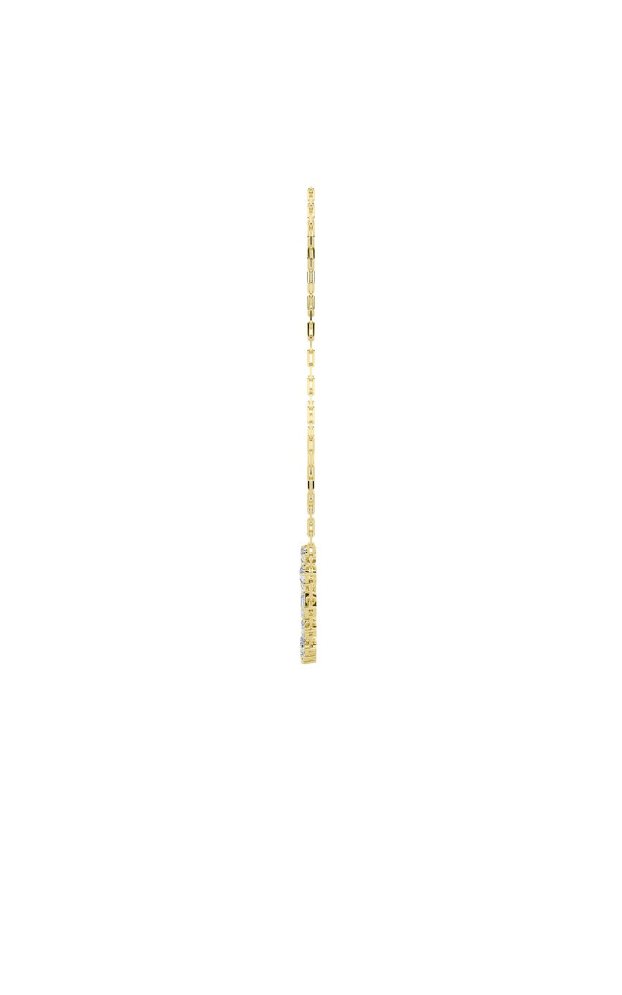 4Cttw Emerald, Pear, Oval and Round Shaped Lab Grown Diamond (F/VS) Station Necklace in 14K Gold