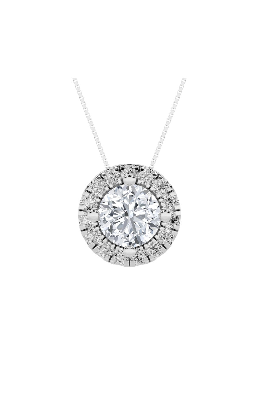 1.25Cttw Round Shaped Lab Grown Diamond (F/VS) Pendant in 14K Gold