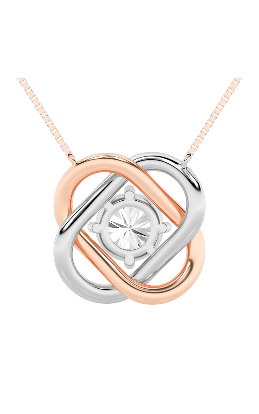 1Cttw Round Shaped Lab Grown Diamond (F/VS)  Necklace in 14K Gold