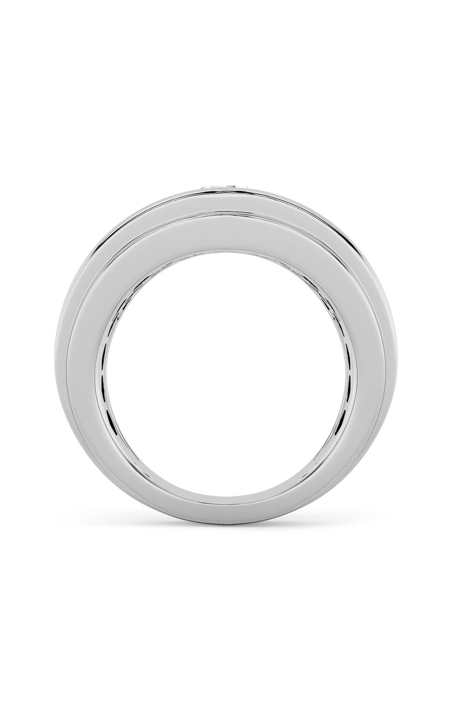 3CTW Round Shaped Lab Grown Diamond (G/VS) Mens Ring in 14K Gold