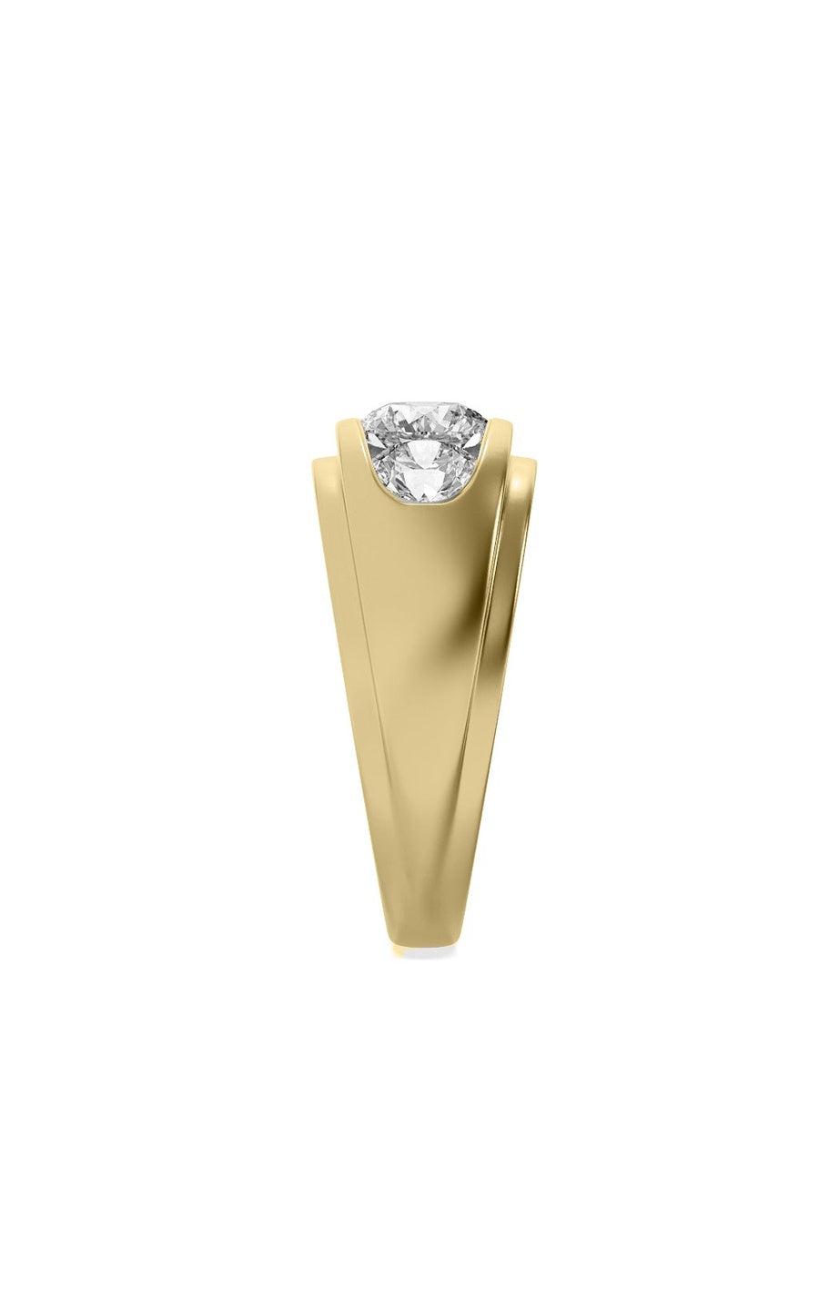 3CTW Round Shaped Lab Grown Diamond (G/VS) Mens Ring in 14K Gold
