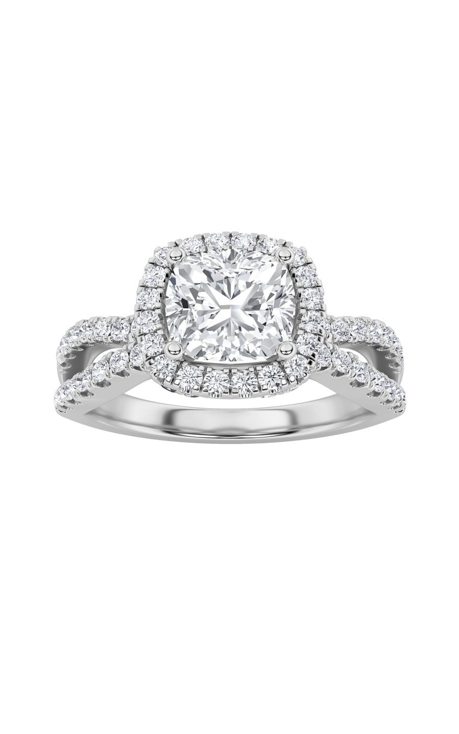 2Cttw Elongated Cushion Shaped Lab Grown Diamond (F/VS) Ring in 14K Gold
