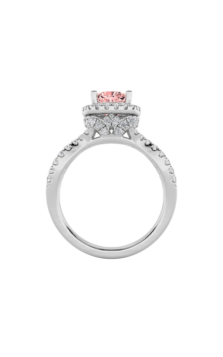 2Cttw Elongated Cushion Shaped Lab Grown Diamond (F/VS) Ring in 14K Gold