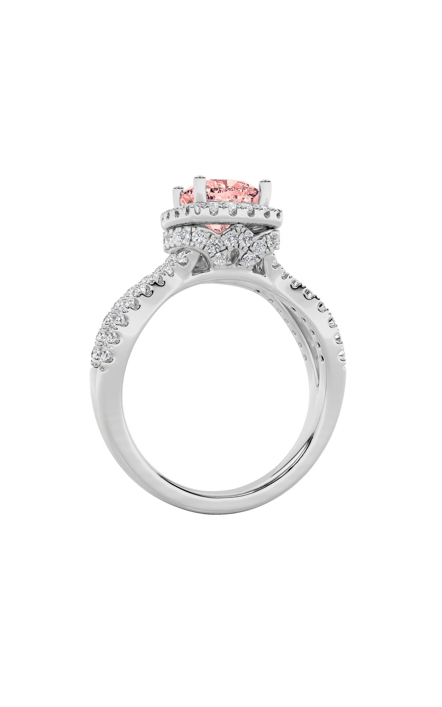 2Cttw Elongated Cushion Shaped Lab Grown Diamond (F/VS) Ring in 14K Gold