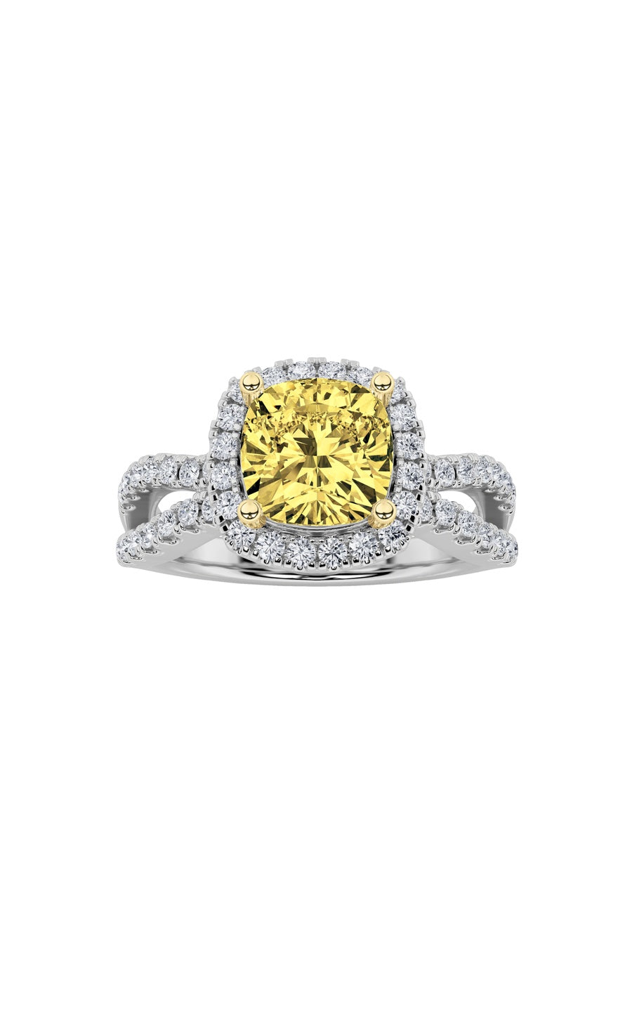 2.25Cttw Elongated Cushion Shaped Lab Grown Diamond (F/VS) Ring in 14K Gold