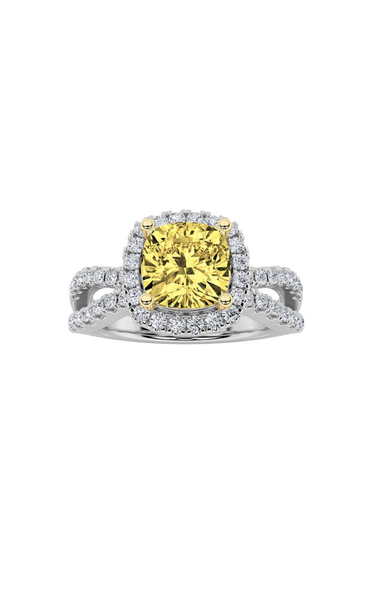 2.25Cttw Elongated Cushion Shaped Lab Grown Diamond (F/VS) Ring in 14K Gold